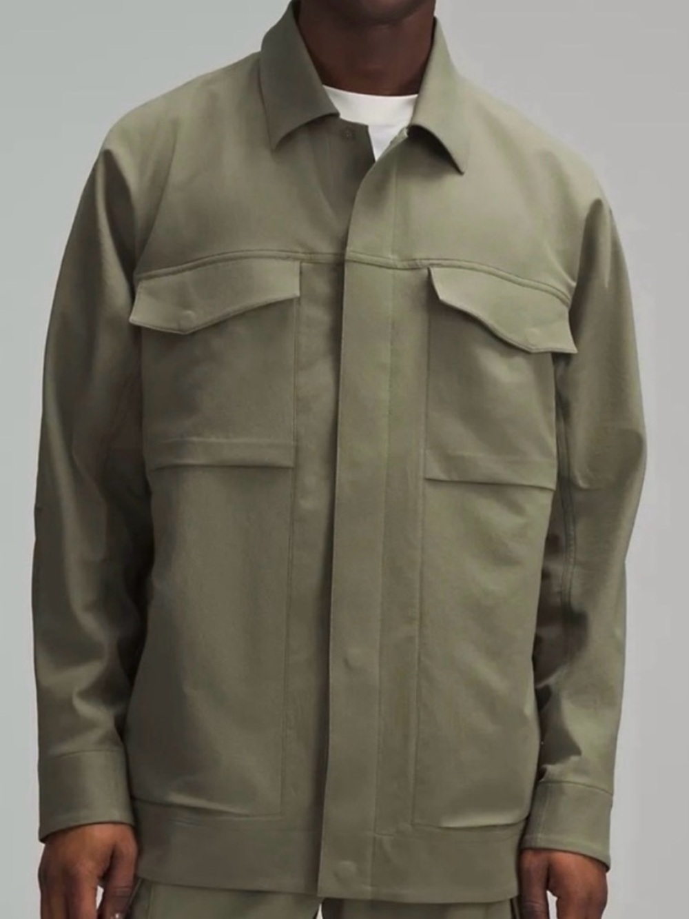 Men's Overshirt Jacket in Olive Green